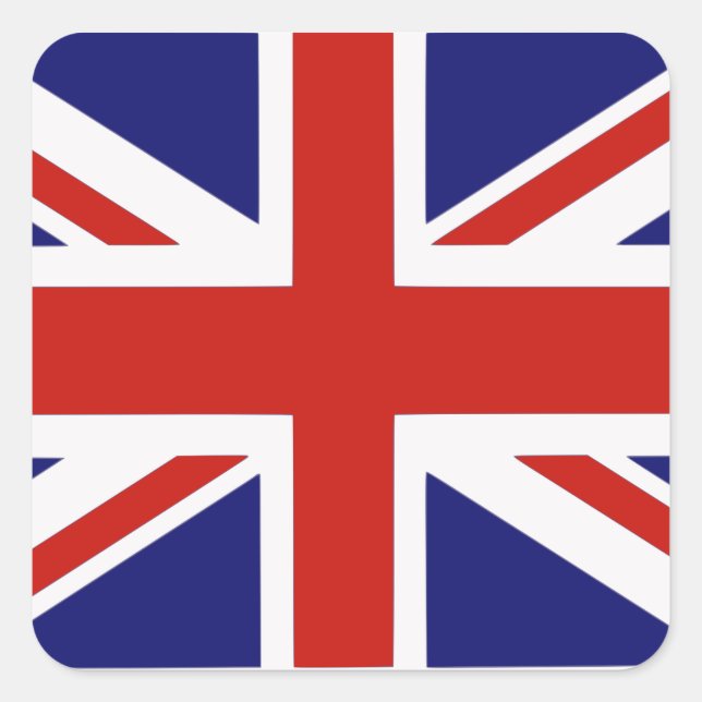 Pegatina Cuadrada Bandera británica (Anverso)