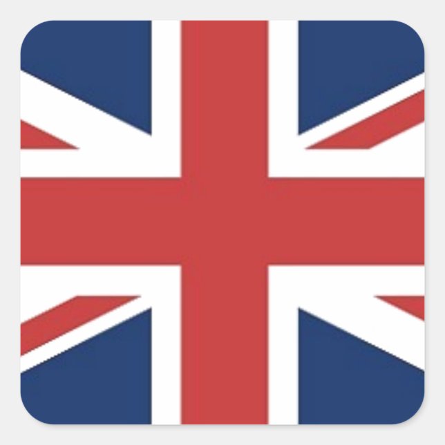 Pegatina Cuadrada Bandera británica (Anverso)