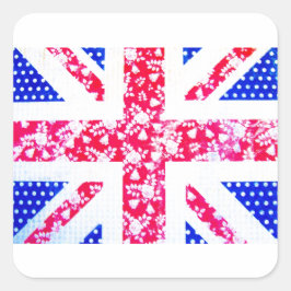 Pegatina Cuadrada Bandera británica corta