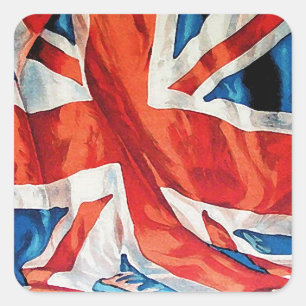 Pegatina Cuadrada Bandera británica del sindicato de avispas de ép