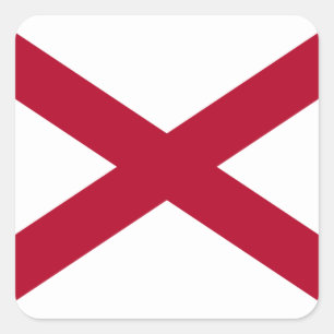 Pegatina Cuadrada Bandera de Alabama