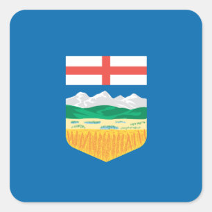 Pegatina Cuadrada Bandera de Alberta