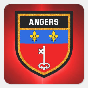 Pegatina Cuadrada Bandera de ángulo