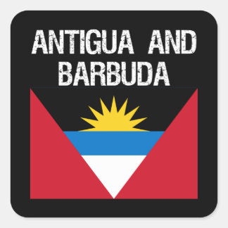 Pegatina Cuadrada Bandera de ANTIGUA Y BARBUDA