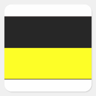 Pegatina Cuadrada Bandera de Aquisgrán, Alemania