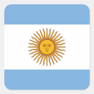 Pegatina Cuadrada Bandera de Argentina
