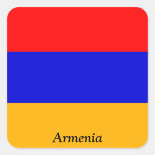 Pegatina Cuadrada Bandera de Armenia