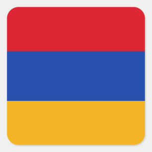 Pegatina Cuadrada Bandera de Armenia