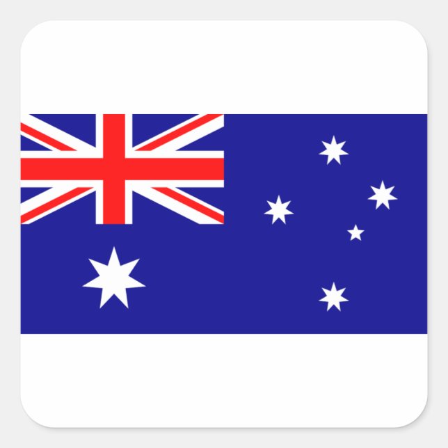 Pegatina Cuadrada Bandera de Australia - Bandera de Australia (Anverso)