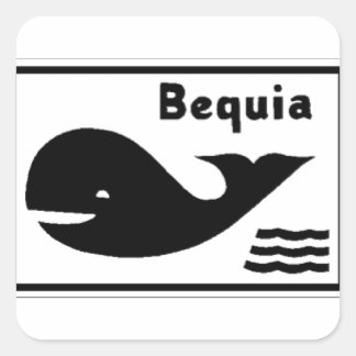 Pegatina Cuadrada Bandera de Bequia