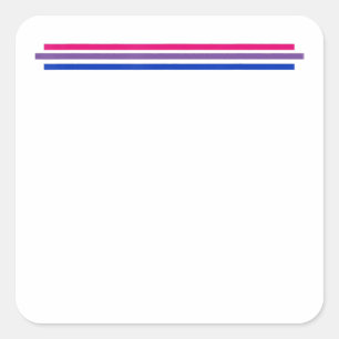 Pegatina Cuadrada Bandera de Bisexualidad Lgbt Bi Pride