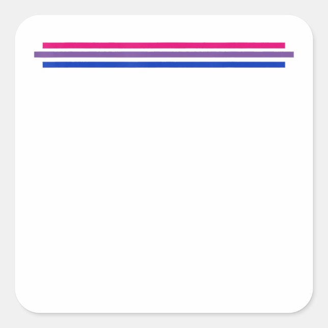 Pegatina Cuadrada Bandera de Bisexualidad Lgbt Bi Pride (Anverso)