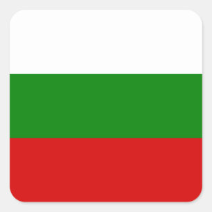 Pegatina Cuadrada Bandera de Bulgaria