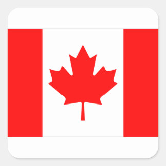 PEGATINA CUADRADA BANDERA DE CANADÁ