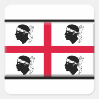 Pegatina Cuadrada Bandera de Cerdeña (Italia)