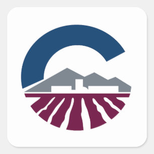 Pegatina Cuadrada Bandera de Chandler, Arizona