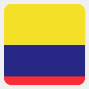 Pegatina Cuadrada Bandera de Colombia