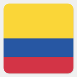 Pegatina Cuadrada Bandera de Colombia (Colombia)