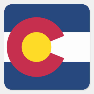 Pegatina Cuadrada Bandera de Colorado