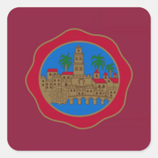 Pegatina Cuadrada Bandera de Córdoba (España)