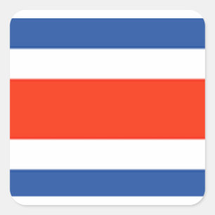 Pegatina Cuadrada Bandera de Costa Rica