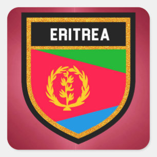 Pegatina Cuadrada Bandera de Eritrea
