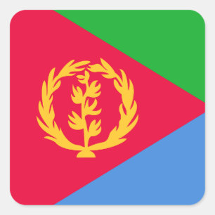 Pegatina Cuadrada Bandera de Eritrea