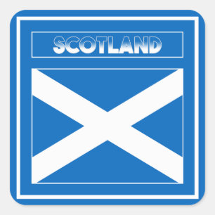 Pegatina Cuadrada Bandera de Escocia