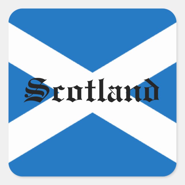 Pegatina Cuadrada Bandera de Escocia (Anverso)