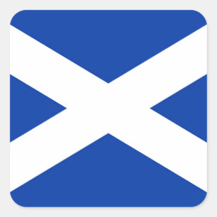 Pegatina Cuadrada Bandera de Escocia Saltire - Imagen de alta calida