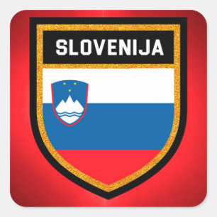 Pegatina Cuadrada Bandera de Eslovenia