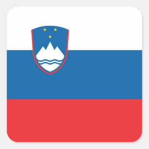 Pegatina Cuadrada Bandera de Eslovenia