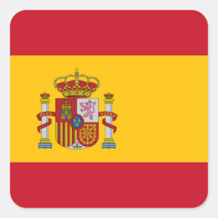 Pegatina Cuadrada Bandera de España