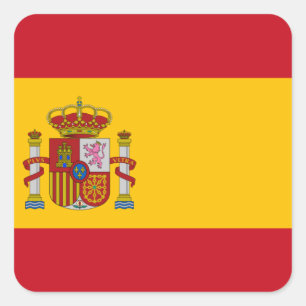 Pegatina Cuadrada Bandera de España