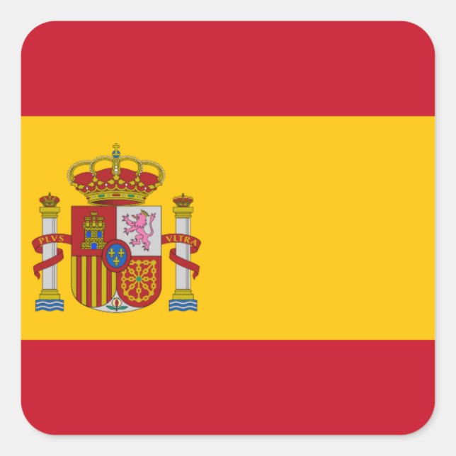 Pegatina Cuadrada Bandera de España - Bandera de España (Anverso)