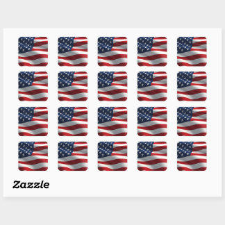 Pegatina Cuadrada Bandera de Estados Unidos