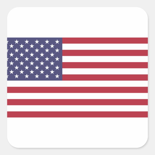 Pegatina Cuadrada Bandera de Estados Unidos - Bandera estadounidense (Anverso)