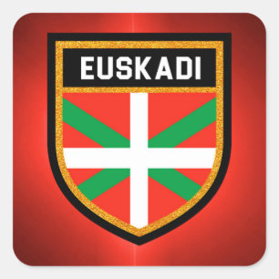 Pegatina Cuadrada Bandera de Euskadi