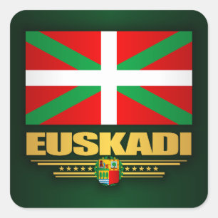 Pegatina Cuadrada Bandera de Euskadi