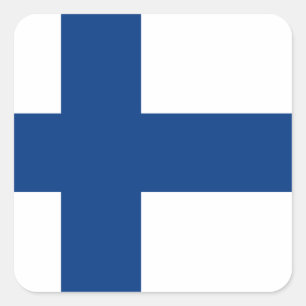 Pegatina Cuadrada Bandera de Finlandia