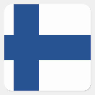 Pegatina Cuadrada Bandera de Finlandia (finlandesa)