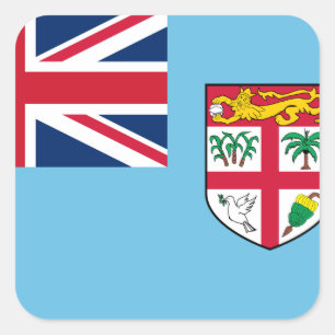 Pegatina Cuadrada Bandera de Fiyi