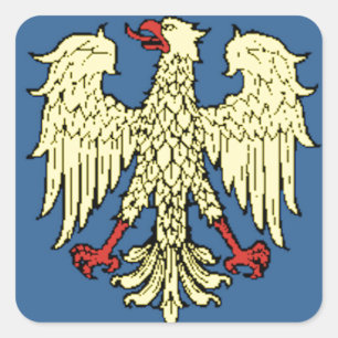 Pegatina Cuadrada Bandera de Friuli-Venezia Giulia (Italia)