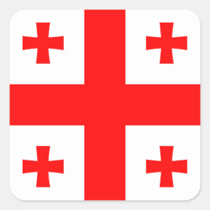 Pegatina Cuadrada Bandera de Georgia