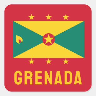 Pegatina Cuadrada Bandera de Granada