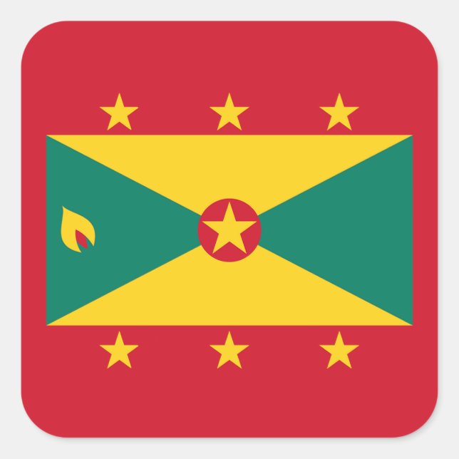 Pegatina Cuadrada Bandera de Granada (Anverso)