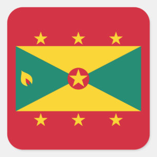 Pegatina Cuadrada Bandera de Granada