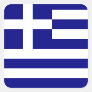 Pegatina Cuadrada Bandera de Grecia