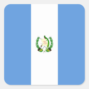 Pegatina Cuadrada Bandera de Guatemala