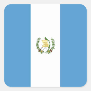 Pegatina Cuadrada Bandera de Guatemala (Guatemala)